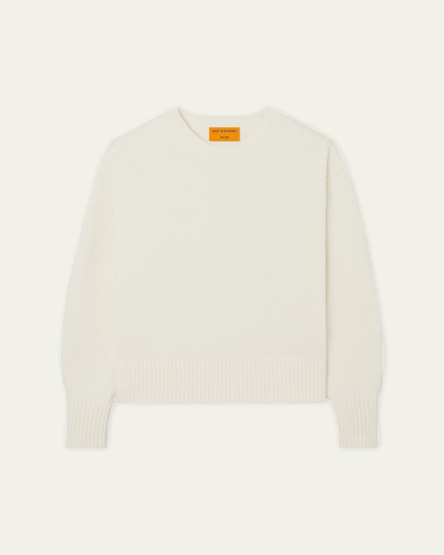 Breezy Cotton Jersey Drop-Shoulder Crewneck Sweater